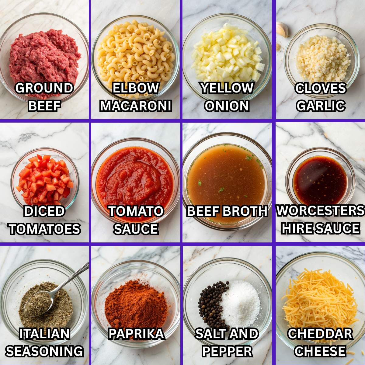 American Goulash Ingredients