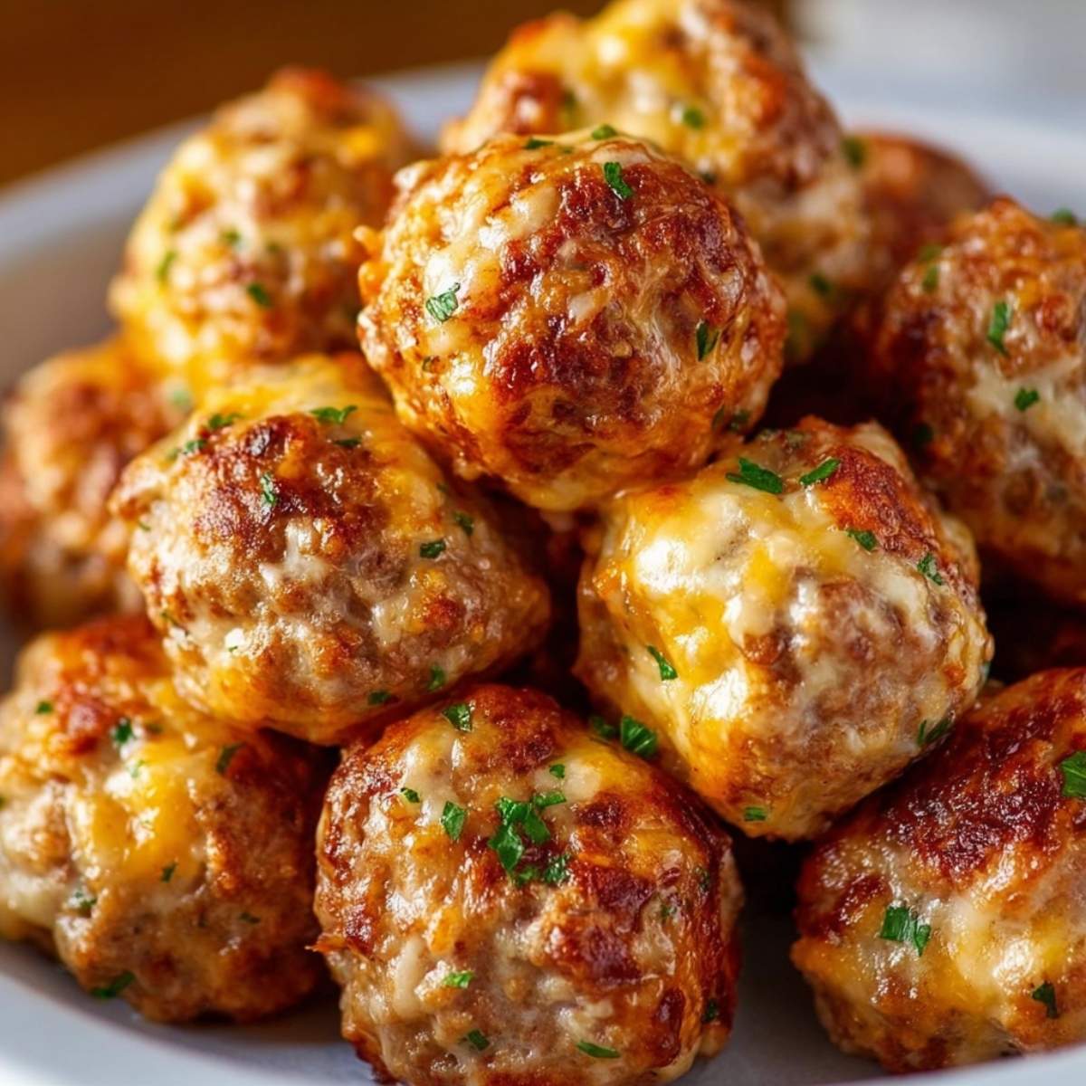 Cheesy Rotel Sausage Balls