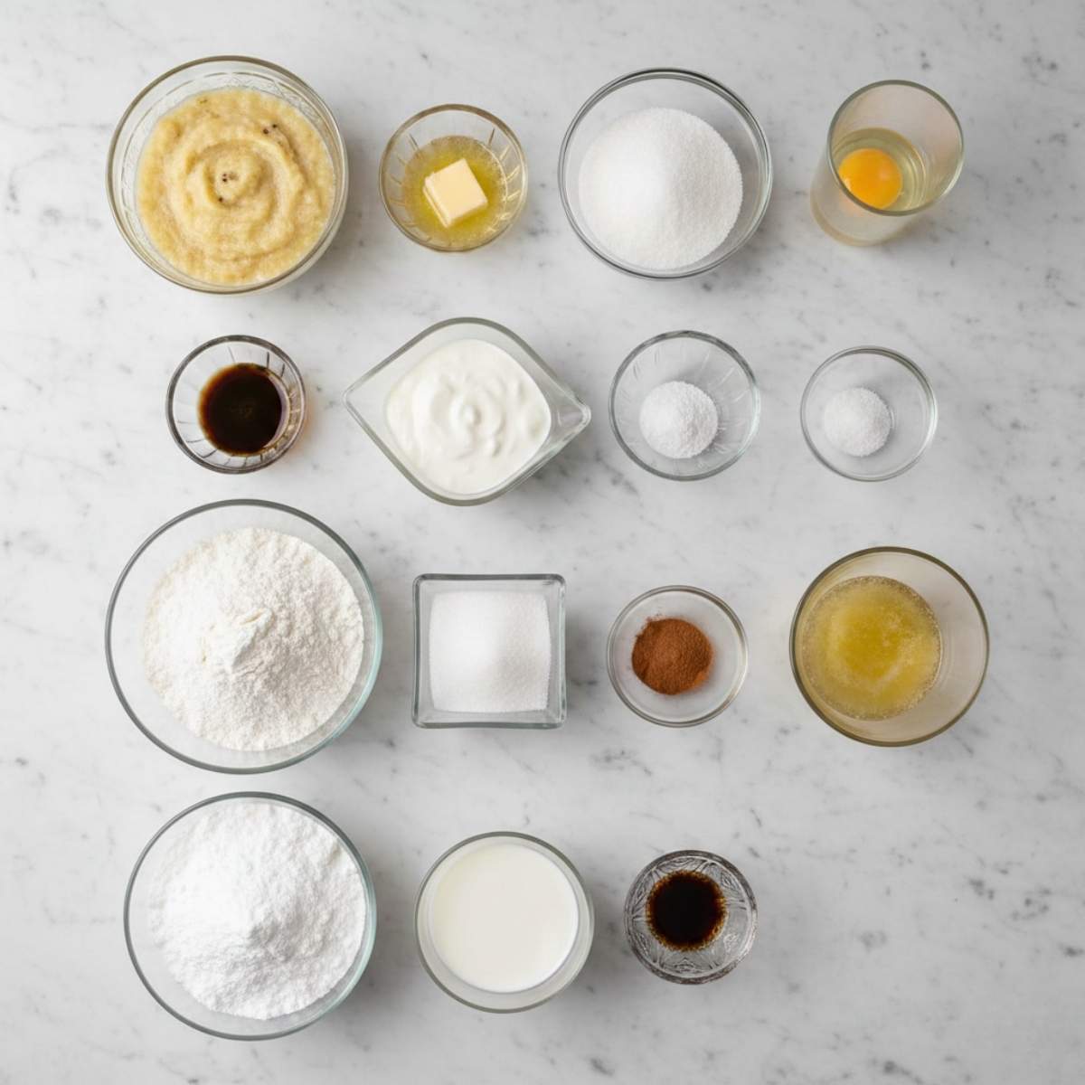Cinnamon Swirl Banana Bread Ingredients