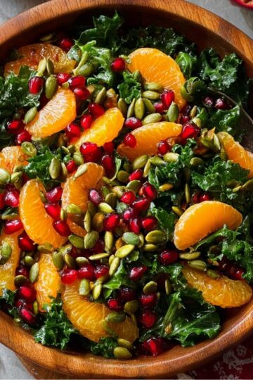 Citrus Pomegranate Kale Salad