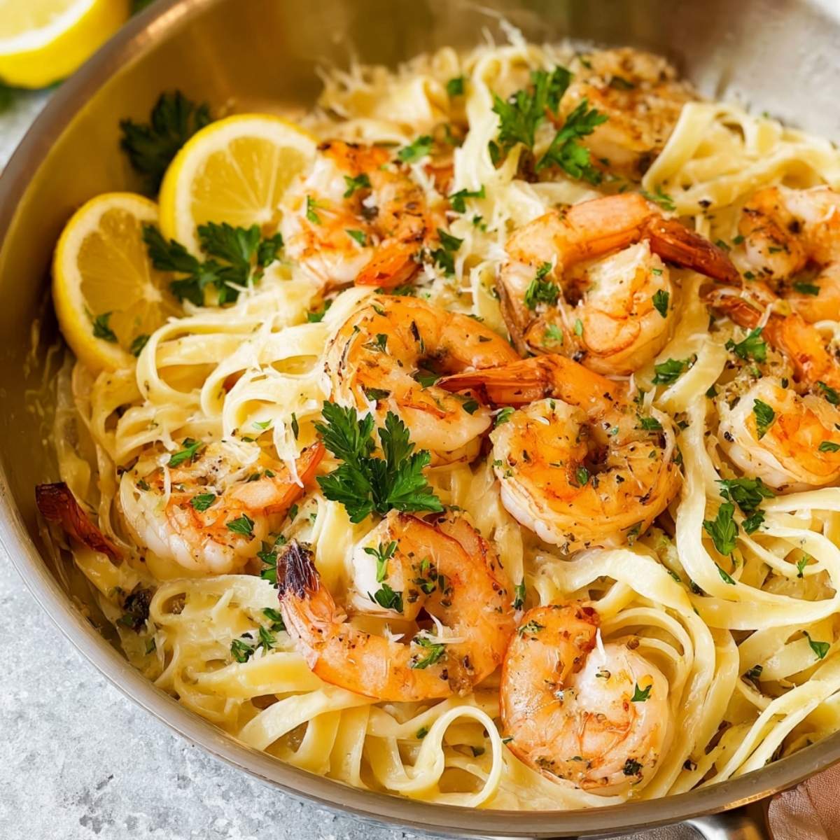 Creamy Shrimp Linguine