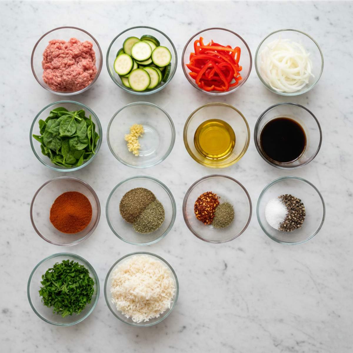 Ground Turkey and Zucchini Skillet ingredients
