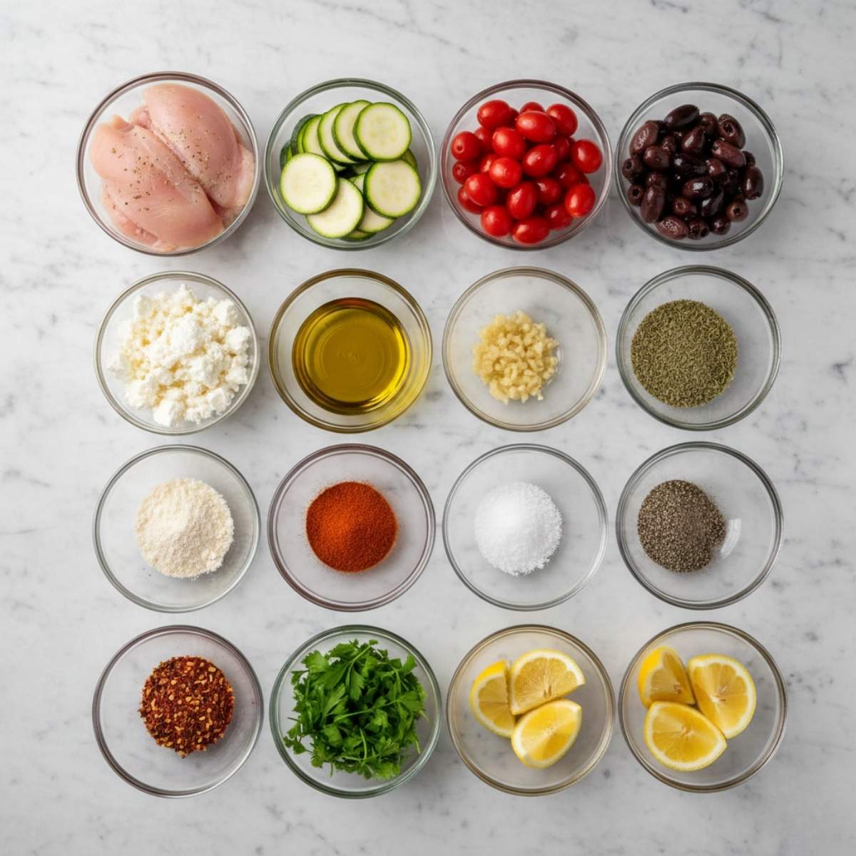 Mediterranean Chicken Zucchini Bake Ingredient