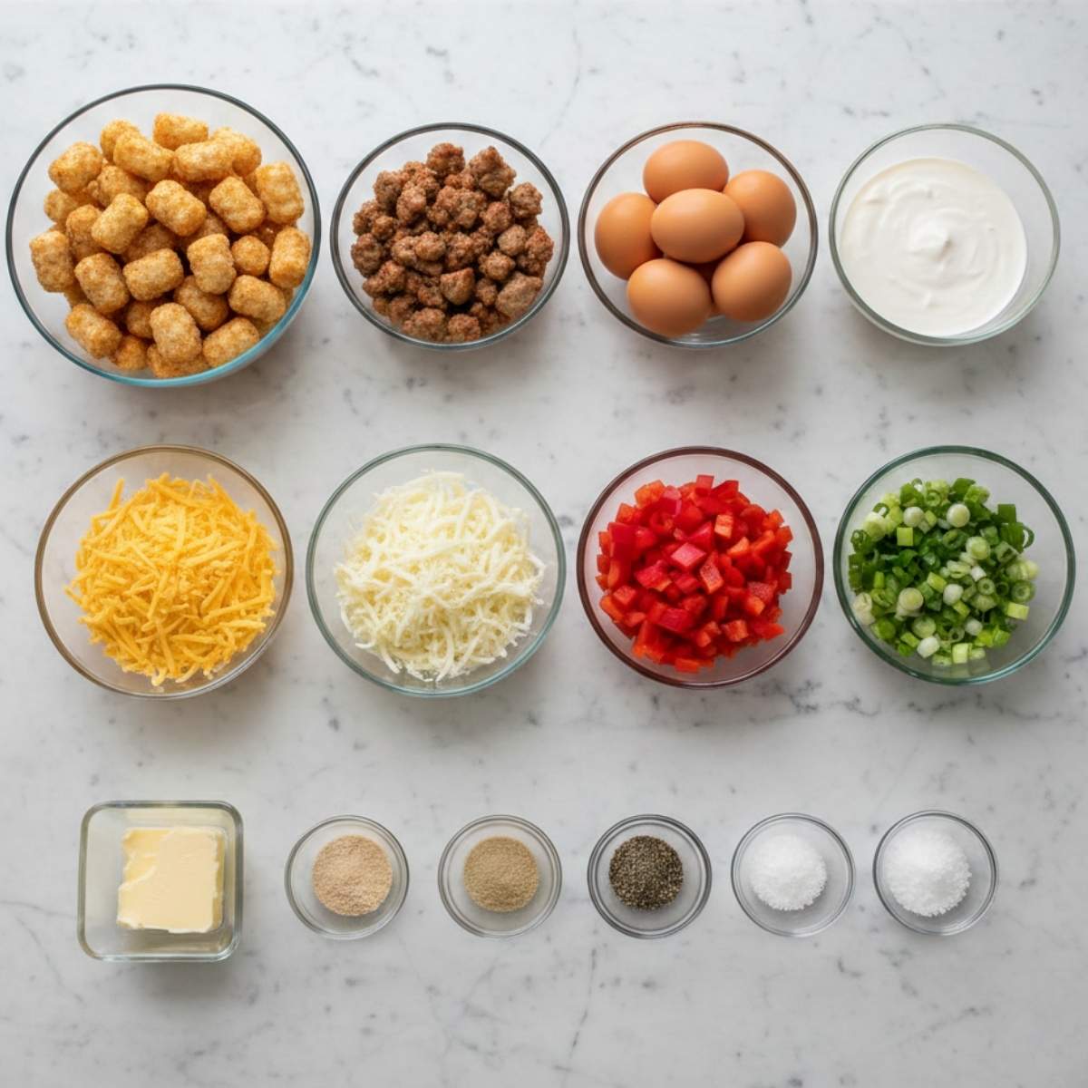 Tater Tot Breakfast Casserole Ingredients