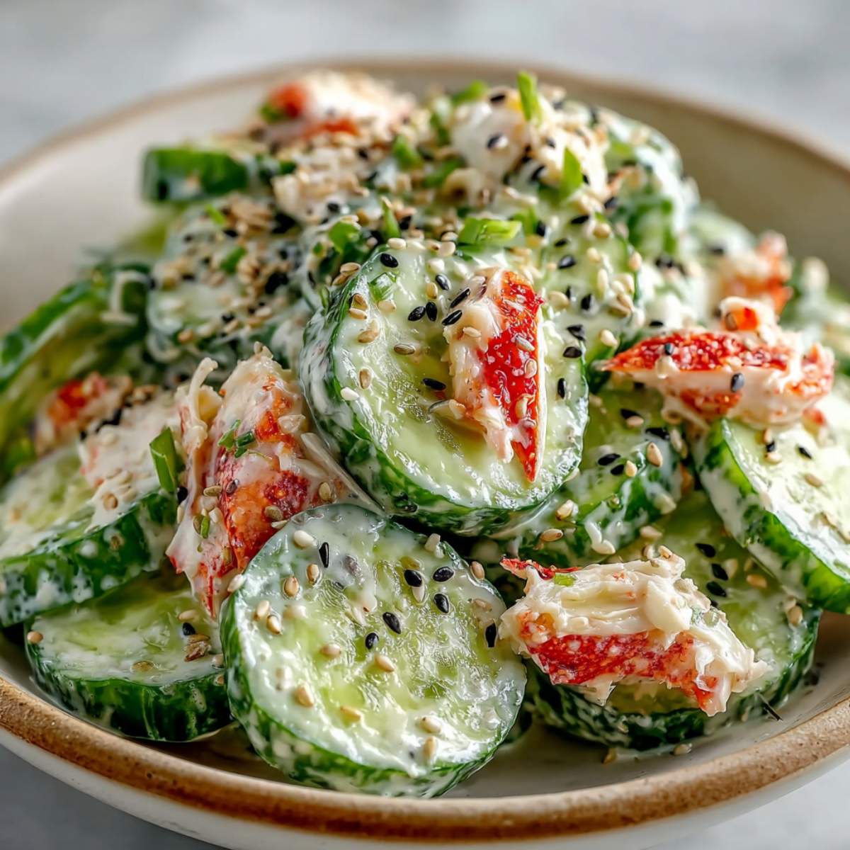 california roll cucumber salad