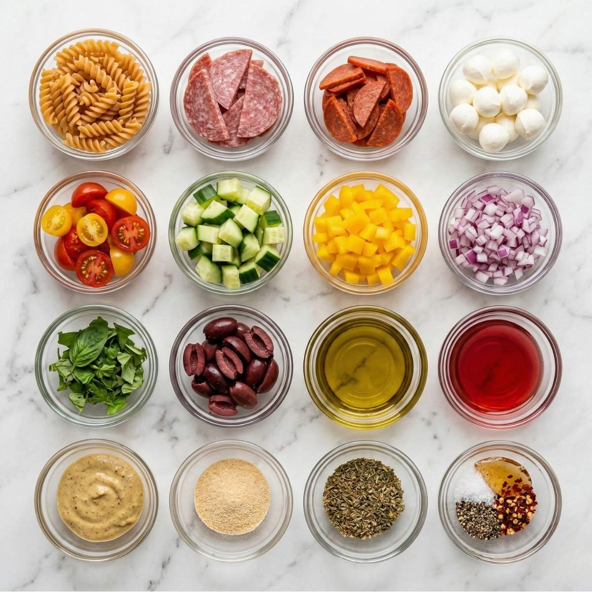 High-Protein Italian Pasta Salad Ingredients