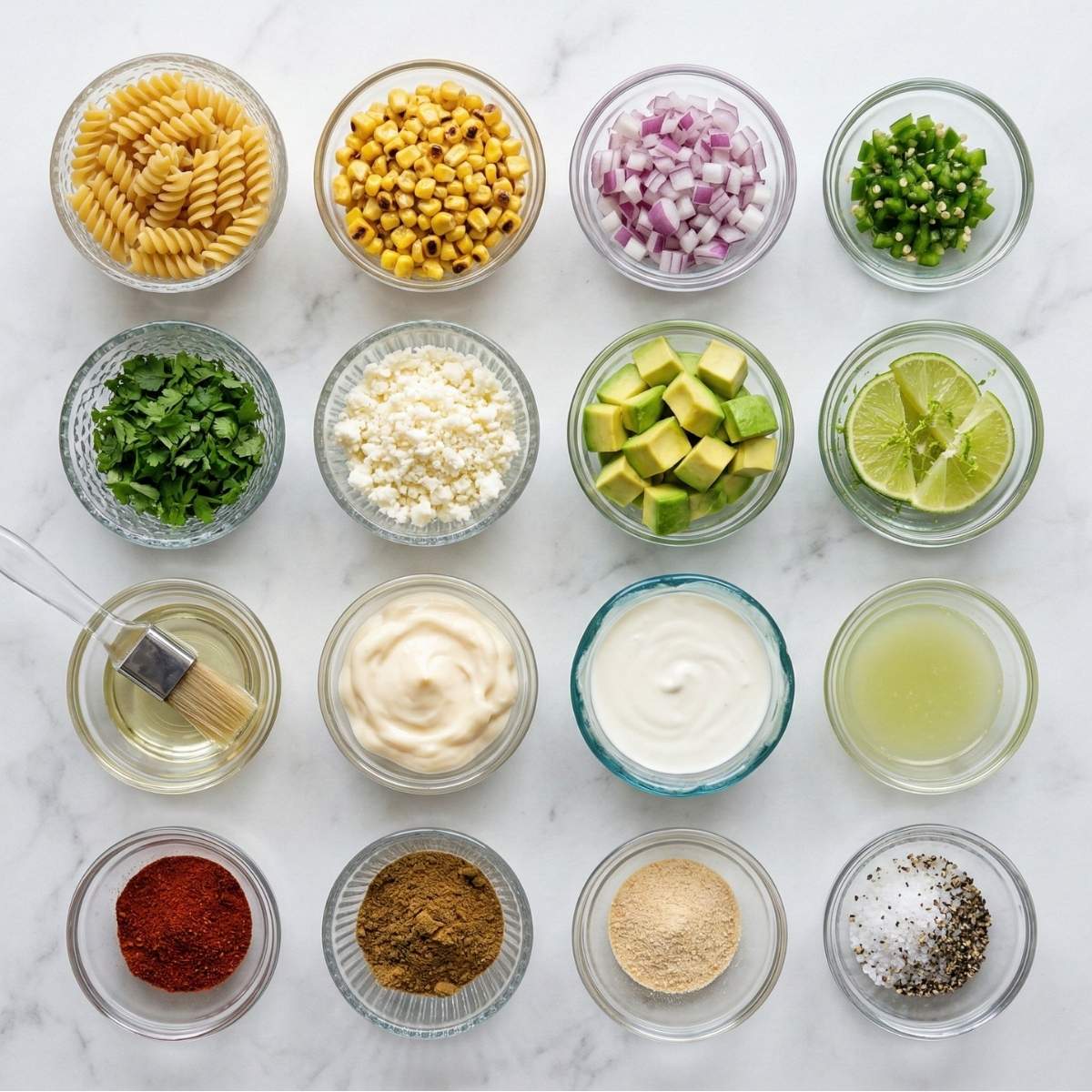 Street Corn Pasta Salad Ingredients