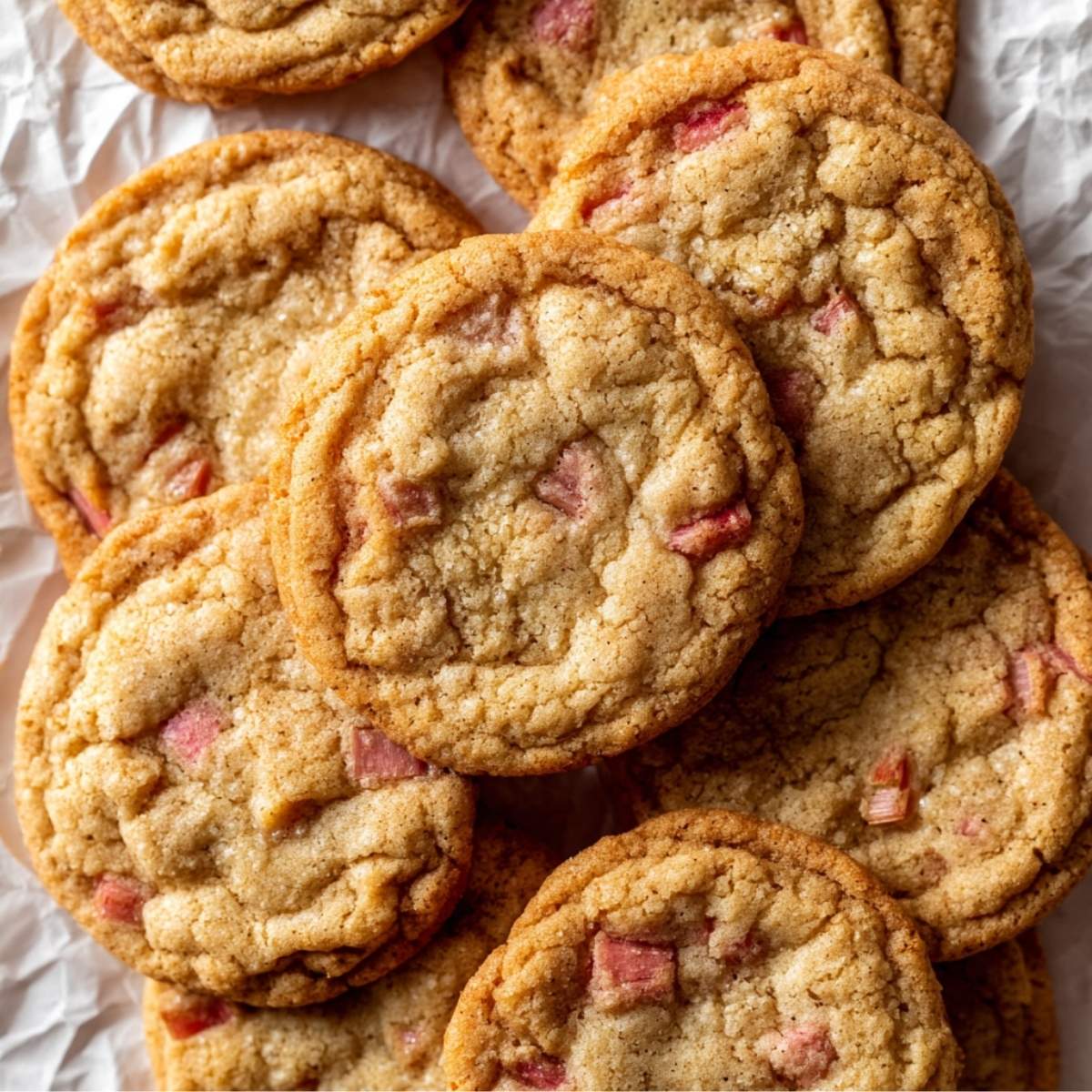 Brown Sugar Rhubarb Cookies