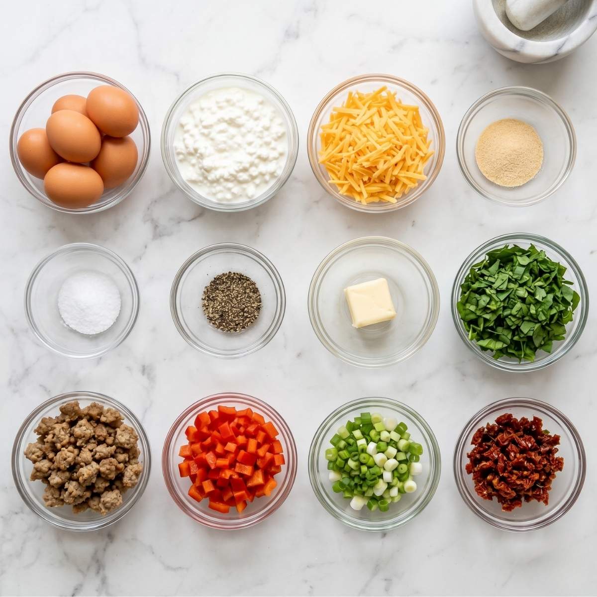 Cottage Cheese Egg Bites Recipe Ingredients