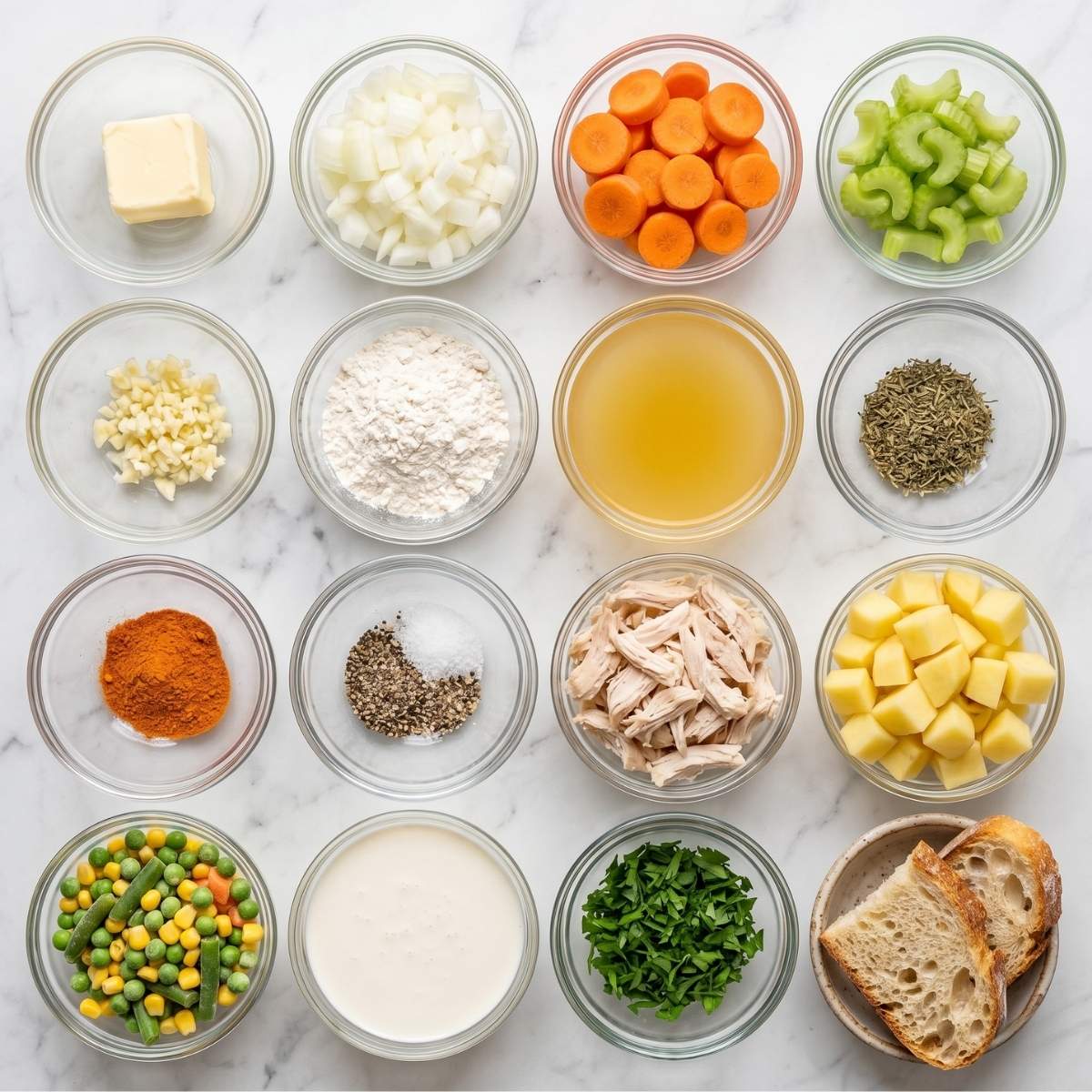 Creamy Chicken Vegetable Soup Ingredients