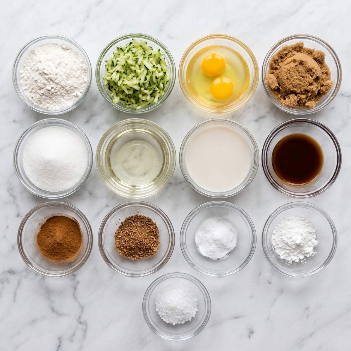 Gluten Free Zucchini Bread Ingredients