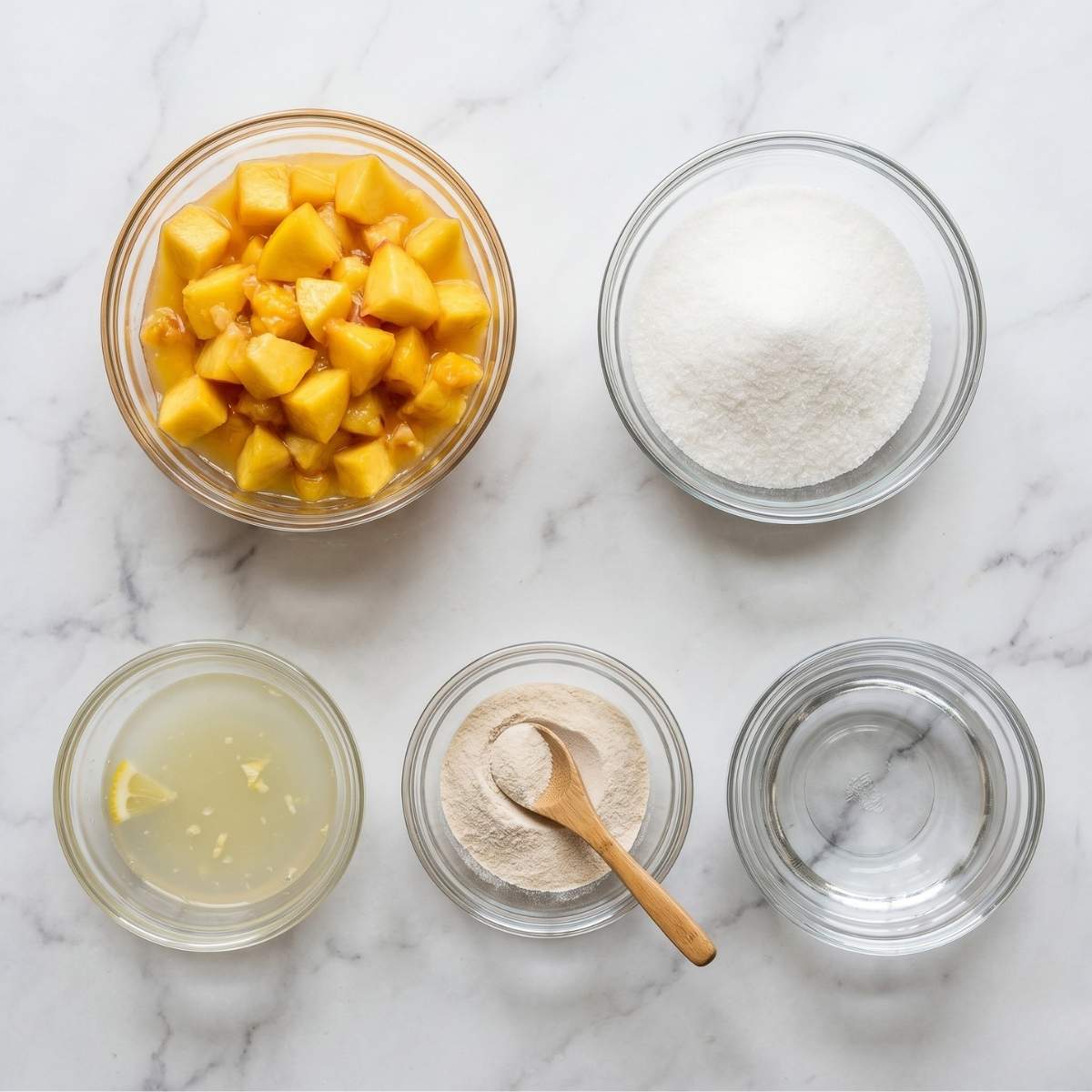 Homemade Peach Jam Ingredients