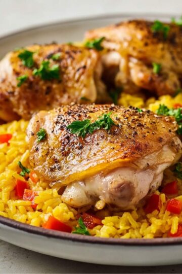 Instant Pot Chicken Thighs and Rice