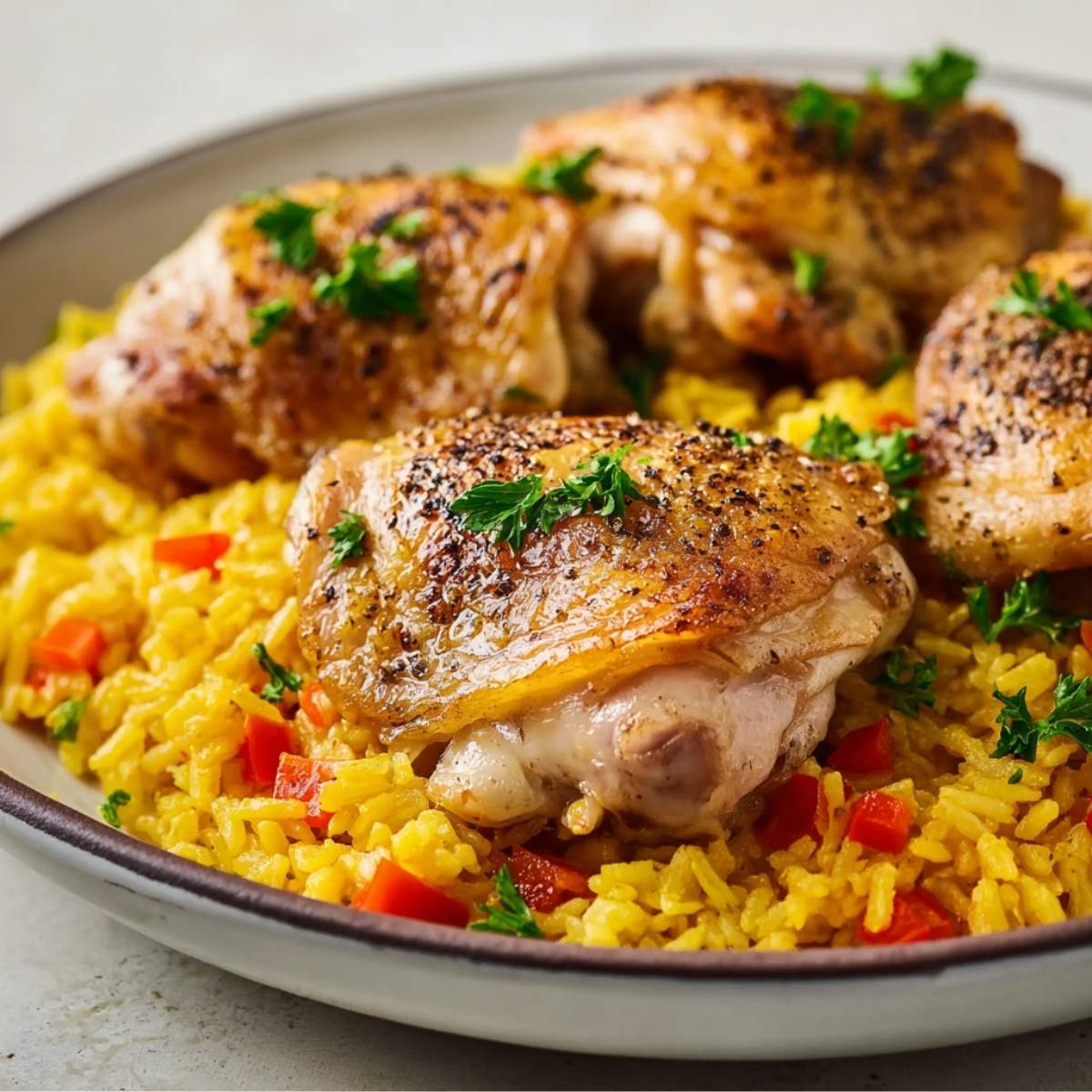Instant Pot Chicken Thighs and Rice