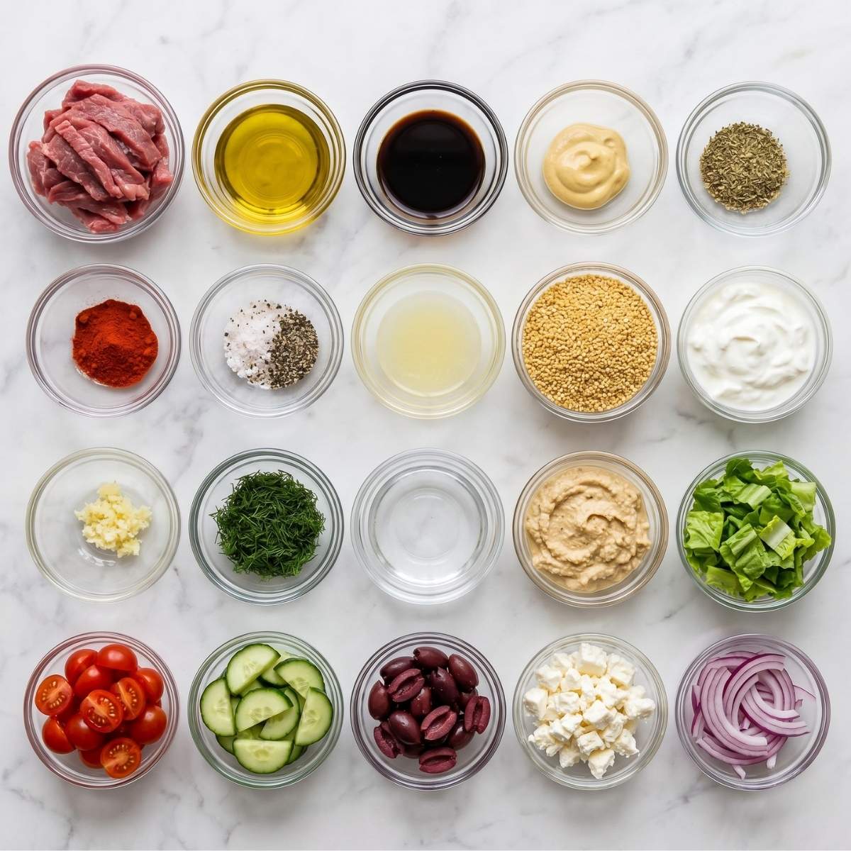 Mediterranean Steak Bowl Ingredients