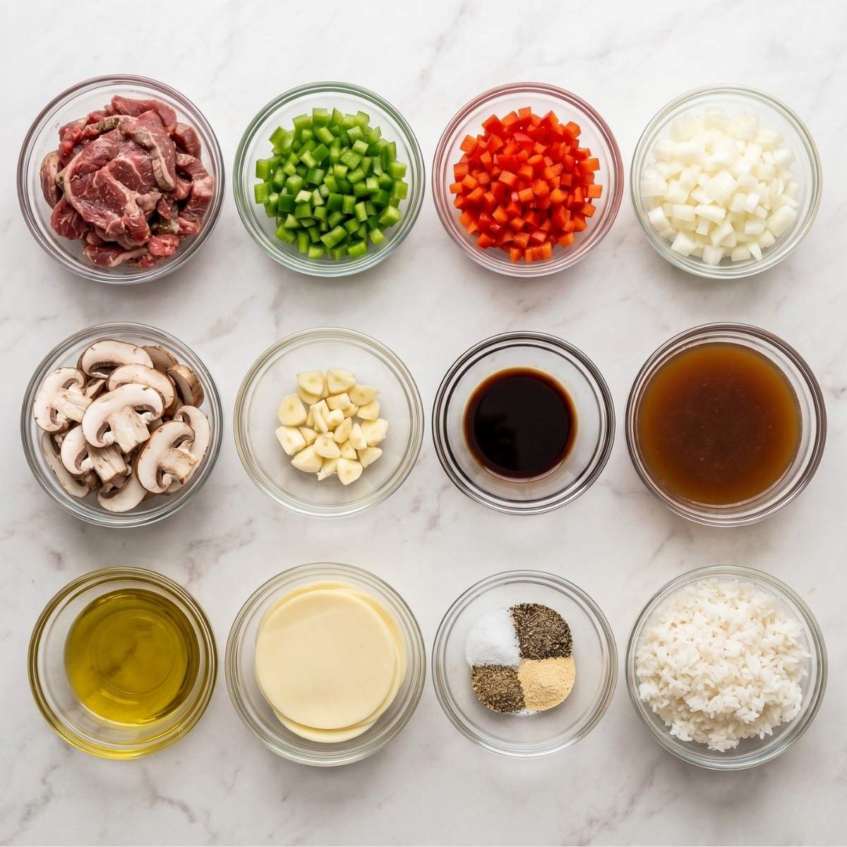 Philly Cheesesteak Bowl Ingredients