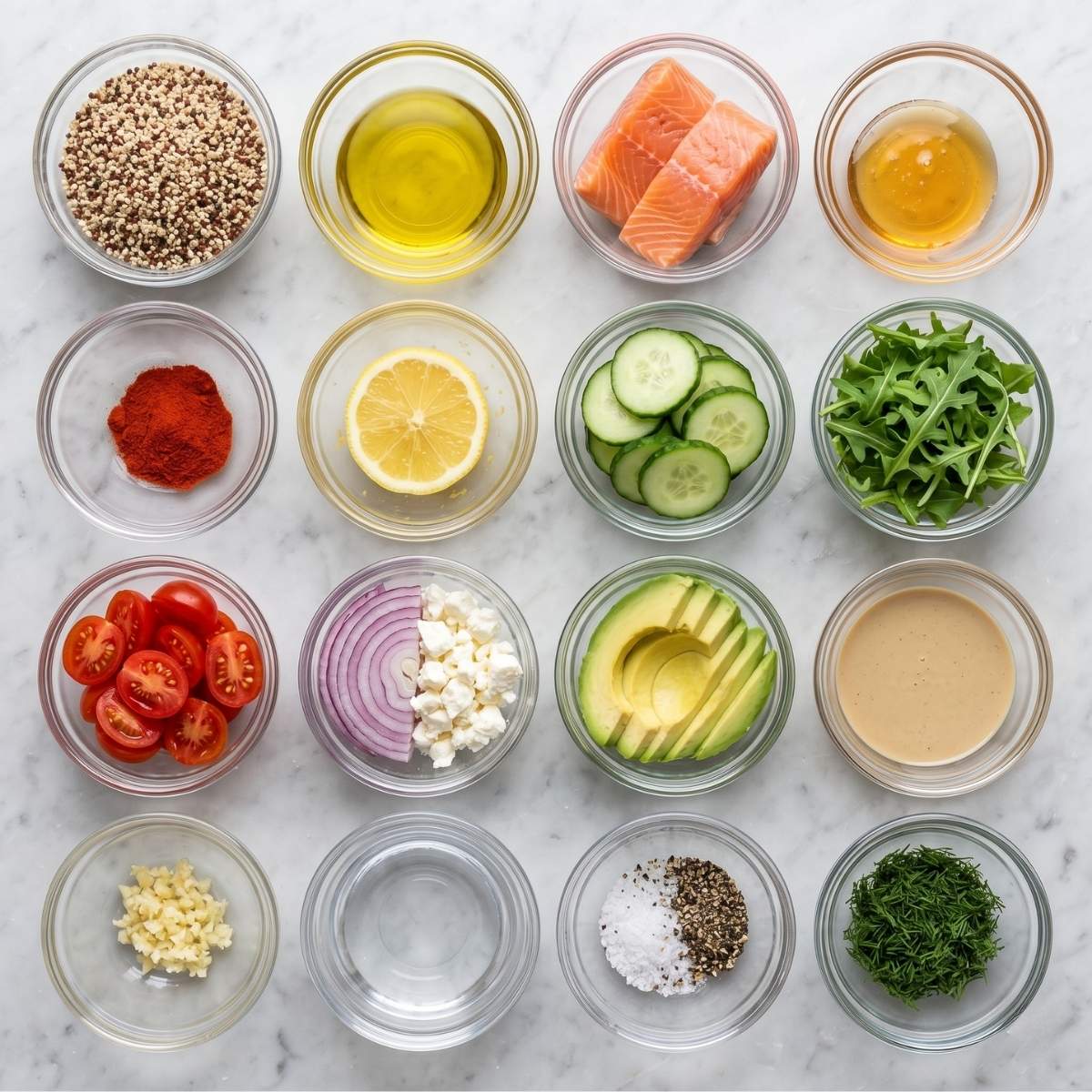 Salmon Quinoa Bowl Ingredients