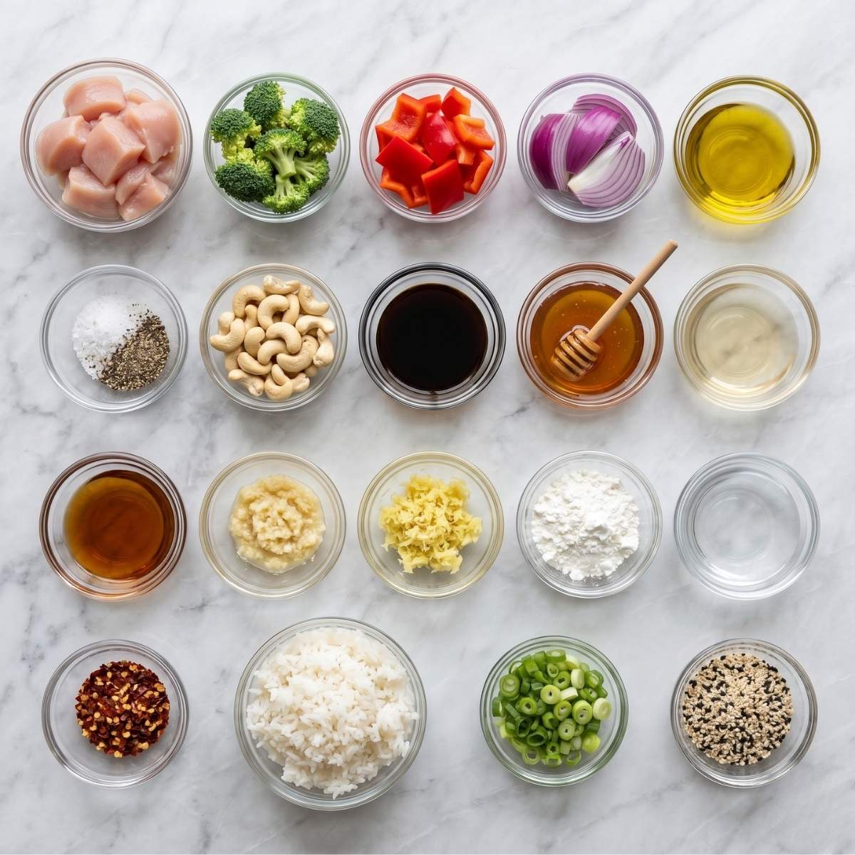 Sheet Pan Cashew Chicken Ingredients
