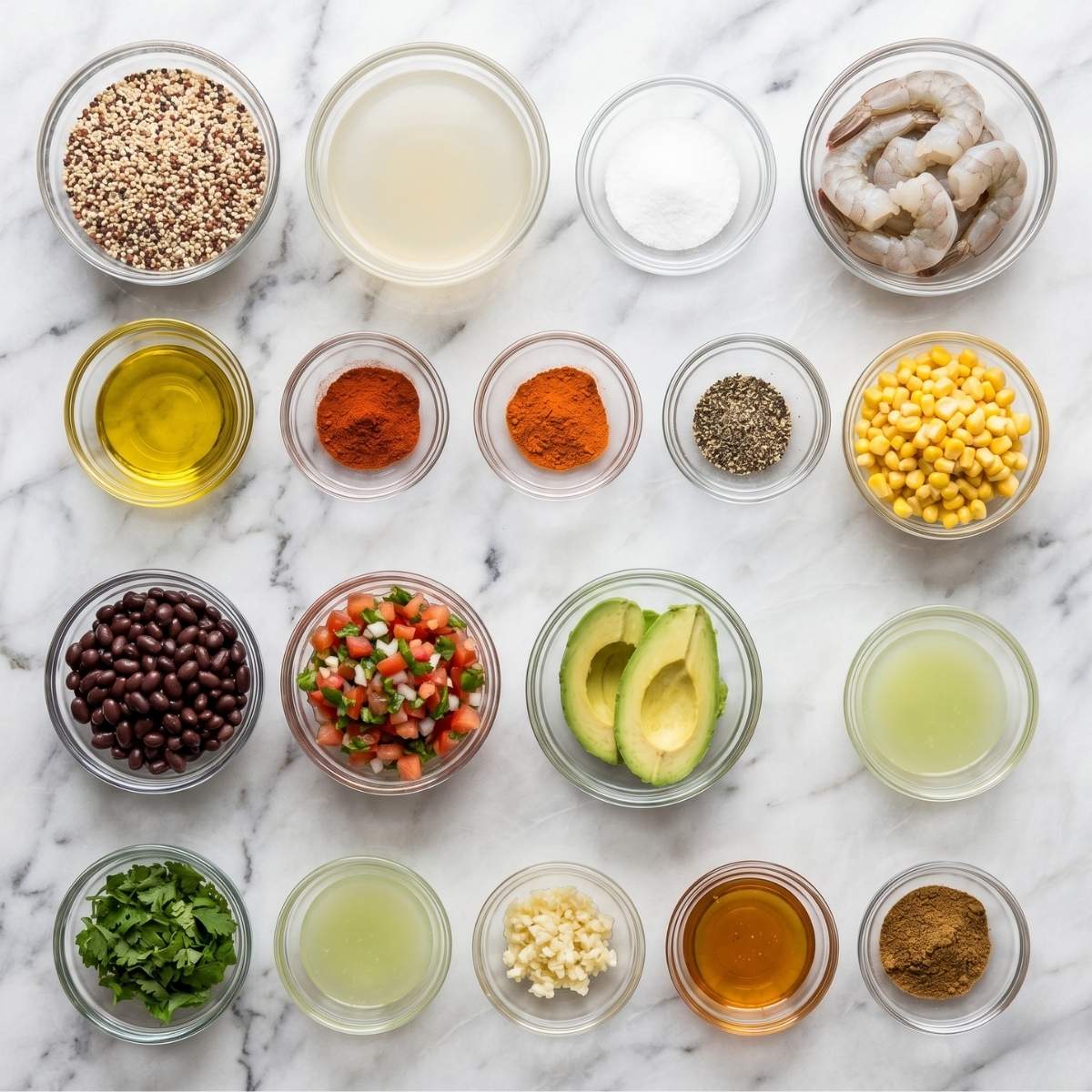 Shrimp Quinoa Bowl Ingredients