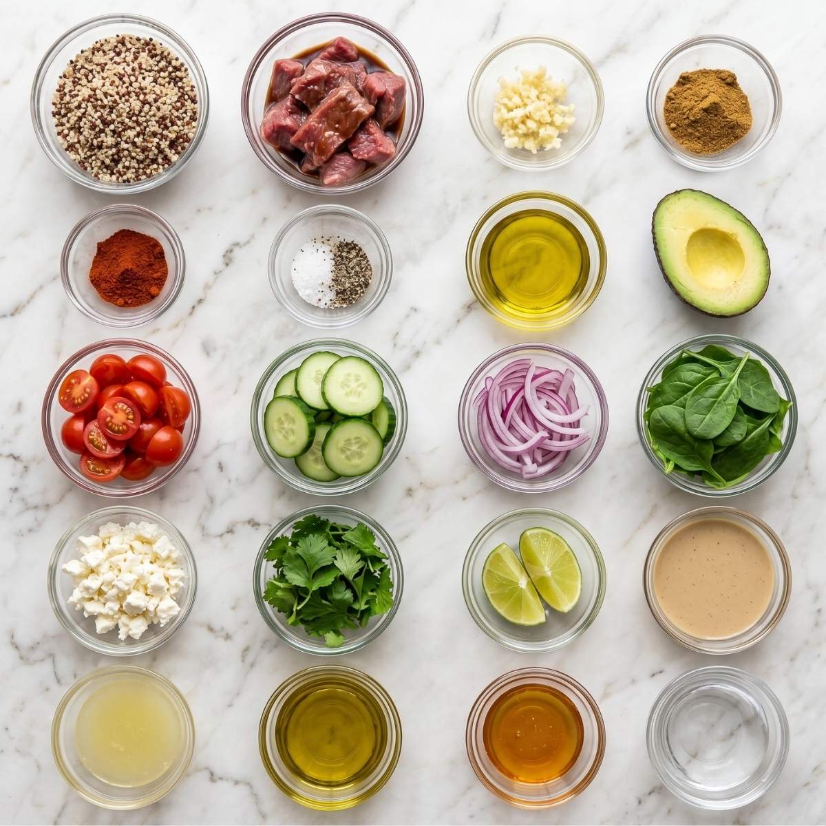 Steak Quinoa Bowl Ingredients