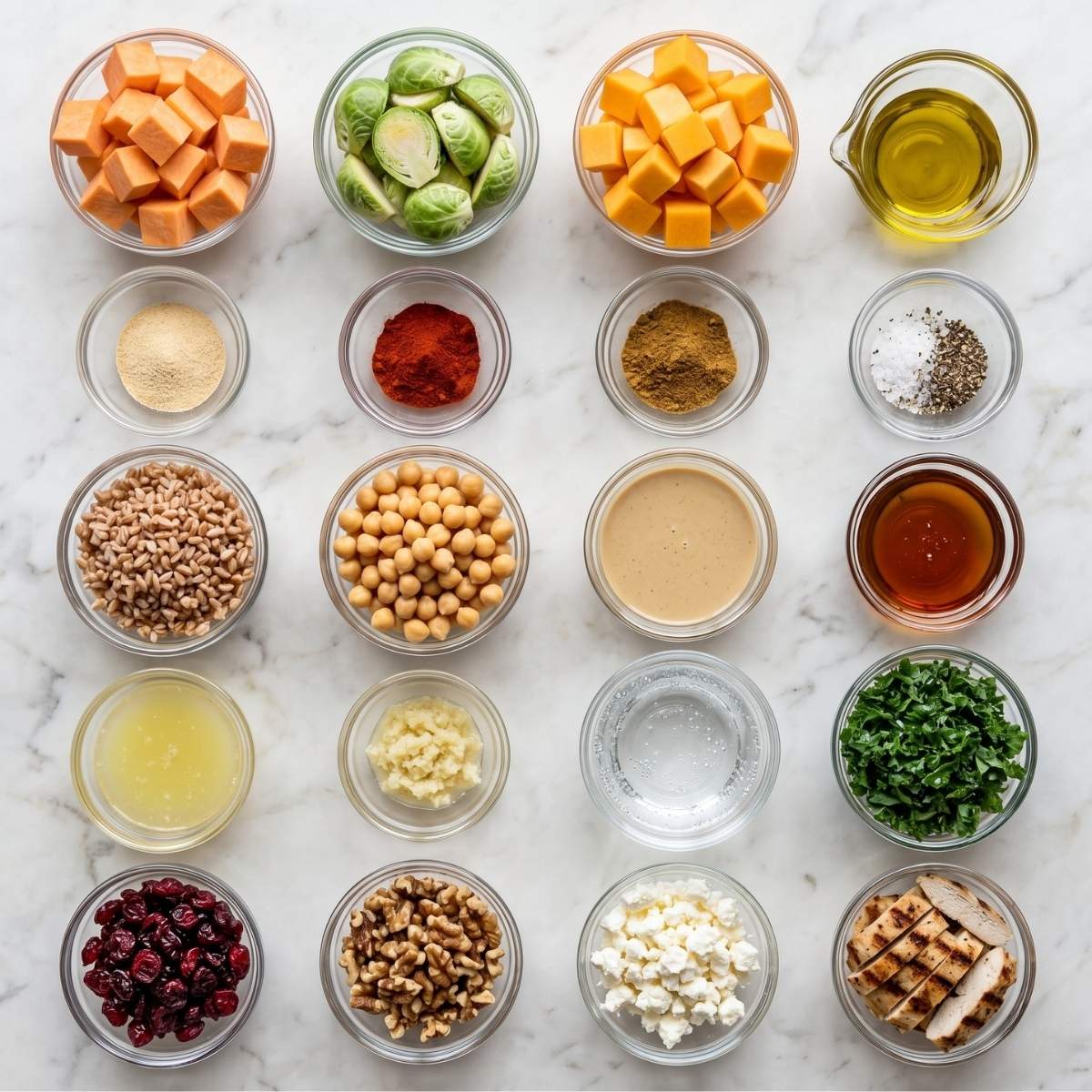 Winter Harvest Dinner Bowl Ingredients